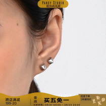 PANCY Punkya Cultural Titanium Steel Cubic Rivet Earrings Small Crowddesign Earrings Personality Super Cool Earrings for men and women