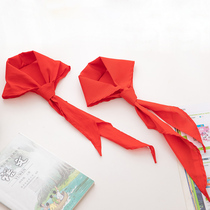 Deli red scarf 1 2 meters pure cotton breathable childrens first grade primary school students standard size red scarf does not fade