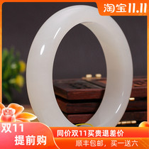 Natural Xinjiang Hetian Jade sheep jade bracelet Hetian jade bracelet white jade bracelet womens jade bracelet natural jade