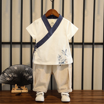 Childrens Hanfu Tang suit boys summer suit Chinese style childrens clothing costume summer boy National costume summer little boy National costume summer