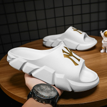 Slippers mens summer outwear outdoor sports waterproof and anti-wear with soft bottom trampled on the mens beach and sandals