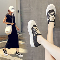 Fisherman shoes womens summer soft-soled platform shoes thin summer womens shoes new 2021 burst muffin breathable mesh black