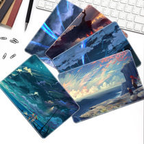 Oil painting light color Shatter Flowers Mouse mouse Mouse Padded with Silicone Cushion Cute ins Wind Small Number Type Table cushions Guys original creative personality Japanese computer games with wrist-to-hand keyboard Handout