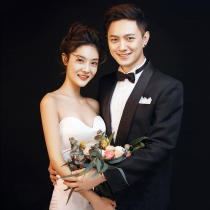 Summer suit suit male Korean version of the slim host performance formal dress Groom wedding evening dress Adult Tasto