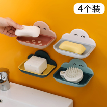 Net red toilet soap box toilet wall hanging drain soap box creative light luxury bathroom free of punching