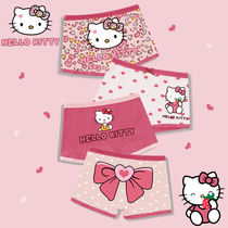 Childrens underwear Baby girls pure cotton underpants boxer cotton middle and large childrens little girl four-sided shorts summer thin section