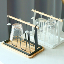 Tray Glass cup holder Drain rack Cup holder Cup holder Creative household storage cup holder upside down