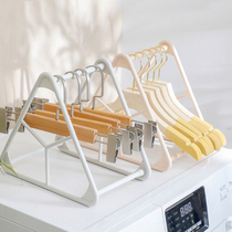  Hanger storage artifact punch-free multi-function space-saving hanging clothes rack Balcony hanger storage and finishing rack