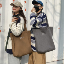 Canvas Bag Mens Single Shoulder Diagonal Satchel small crowdDay Ins large capacity students class handbag Bag Tide Card