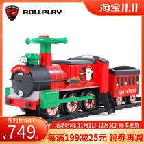 American rollplay like thunder children electric rail train can take people with steam baby toy car Christmas
