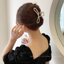 Korean ins hairpin clip large pearl girl top clip hairpin clip Net red headdress hair clip shark clip