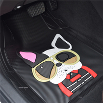 Universal cropping car mat single-chip latex cartoon waterproof car pad easy to clean car carpet type four seasons