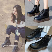 Seven Chao 361 autumn and winter thick bottom with short round head Martin boots Ju Jingyi Chinese restaurant Zhao Liying the same model
