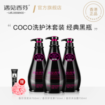 Meet Xiangfen coco shampoo shampoo cream Shower gel conditioner Womens and mens travel pack wash and care set three pieces
