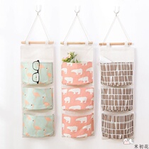 Dormitory wall hanging storage bag creative storage bag wall hanging bedside fabric door rear storage bag
