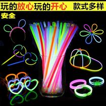 Glowing Rod luminous outdoor Flash concert atmosphere props fluorescent 100 colorful super bright lasting silver light