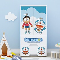 Thickened baby clothes storage cabinet Cartoon locker Simple wardrobe Plastic childrens wardrobe Drawer chest of drawers