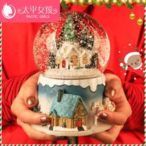 Birthday gift Crystal ball Music box Merry-go-round music box for girlfriend childrens daughter Sky City