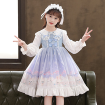 Girls Lolita Princess Dress Fall Kids Dress Girls 2022 New Autumn Dress Kids Baby Girls Skirt
