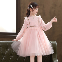 Girls dress autumn dress children puffy skirt 2022 new dress princess dress childrens dress foreign girl skirt
