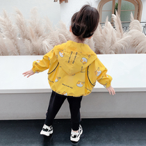 Female baby jacket foreign spring spring and autumn 2021 new childrens clothing foreign style coat children autumn winter plus velvet girls autumn clothing