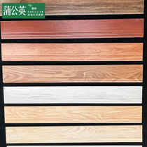 White imitation solid wood waistline tile floor trim Nordic living room dining room bedroom wood grain brick skirting line