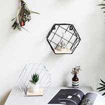 Room decorations Wall wrought iron rack Nordic ins home bedroom wall pendant Wall wall partition wall Wall