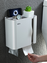  Toilet tissue box Toilet pumping paper toilet paper shelf Punch-free waterproof wall-mounted toilet paper roll paper carton