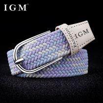 100 lap jeans Ins strap woman Perforated Canvas Belt Female Woven Tightness Elastic Student Decorative Pants Strap