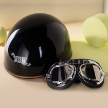 Yongheng helmet official flagship electric motorcycle helmet 3c certified men and women Summer scoop helmet Harley retro half helmet