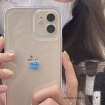 Creative mask for iphone12pro max Apple 11 phone case xr transparent 13 new xs female 8Plus
