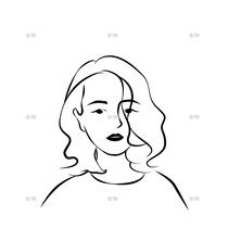 (Stick figure head portrait) ins very simple style head portrait character line design simple hand drawn illustration custom exclusive