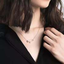 Zhou Shengsheng Yintai counter 18K red gold love secret word buckle needle diamond necklace 90131