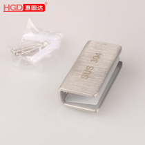 Thickened 304 stainless steel glass clip fixed sandwich panel clip Punch-free glass wall clip
