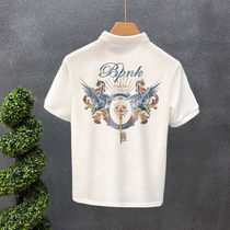 Polo shirt mens 2022 summer new Korean version trend casual slim print all-match short-sleeved T-shirt trendy brand