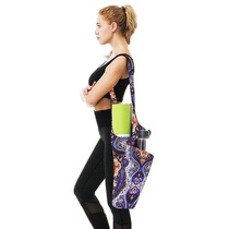 Retro ethnic style canvas yoga bag fashion light yoga mat storage bag female yoga fitness bag Sports Backpack