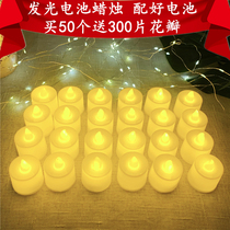 Electronic candle Net red confession proposal props decoration smoke-free home Buddha small lamp romantic birthday scene layout