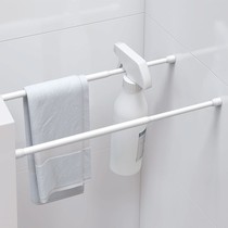 Punch-free ultra-fine telescopic rod multifunctional wardrobe storage hanging bar toilet door curtain shrink Rod clothes stand