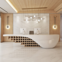 Paint FRP reception desk Company simple modern bar Beauty salon cashier Agency Creative information desk
