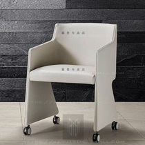 Modern and simple reception chair Solid wood sales office negotiation chair Office conference chair Movable office chair custom