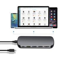 Type-C expansion dock Apple MacBook converter USB-C adapter HDMI VGA expansion projector TV