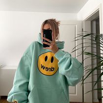 Drew smiley face Justin Bieber same type high street loose clothes men and women Spring Autumn couple hoodie