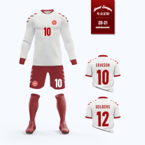 2021 Danish jersey custom football suit boys and children Eriksson match training team uniform printing custom-made