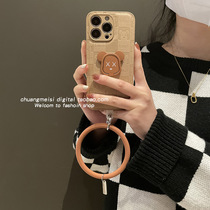 Small crowd Superior feeling light and luxurious apply to iphone13 Apple 12Pro mobile phone shell 11 anti-fall hand ring xsmax can hand carry protective sleeve 13ProMax ring bracket x