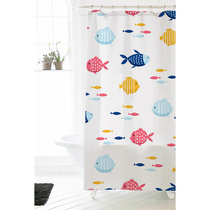 Small fresh ins shower curtain waterproof thickened toilet Nordic opaque partition curtain bathroom curtain cloth custom