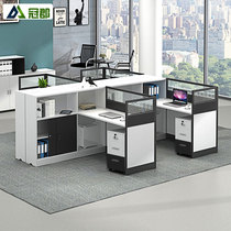 Financial office table and chair combination partition screen 6 card position office computer desk simple modern staff Table 4 people