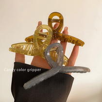 Simple French temperament shark clip headdress large wild hair gripper female elegant hairclip head card
