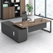 Boss Table President Table Steel Frame Big Bantai New Chinese Manager Desk Plate Type Office Table And Chairs Combined Single