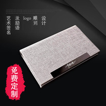 Creative oracle bone card holder mens business business card box womens high-end office storage box large capacity lettering