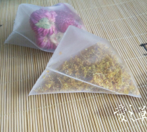 Transparent nylon mesh triangle bag four-corner bag Gold word tower bag tea bag flower tea empty bag 5 8*7cm1000 pcs